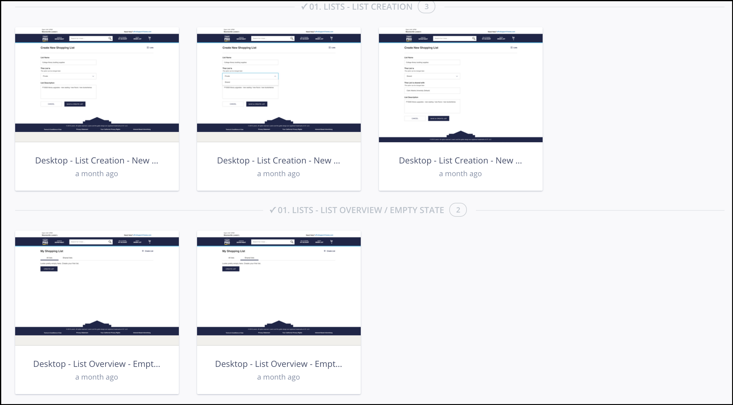 Product designs stored in Invision - The Triangle Offense