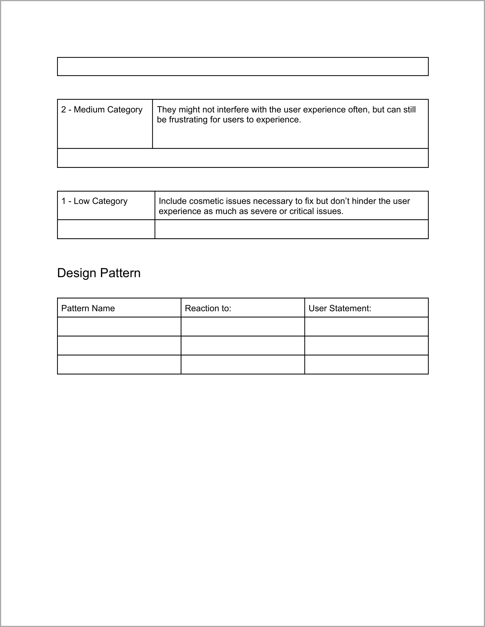 Usability Test Results Template Page 2 - The Triangle Offense